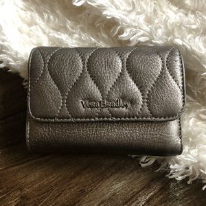 Vera Bradley Wallet Silver Leather